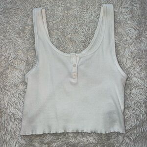 White American Eagle Crop Top